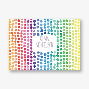 Rainbow Dots Stationery