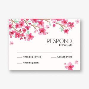 Floral Star Bat Mitzvah Response Card