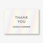 Rainbow Stripe Thank You Notes