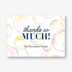 Bubbles Baby Thank You Notes
