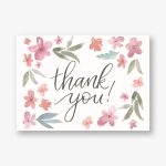 Watercolor Floral Baby Thank You Notes