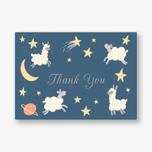 Space Lambs Baby Thank You Notes