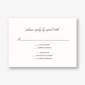 Gardenia Response Card