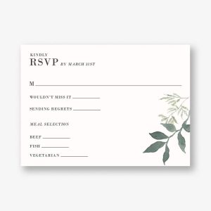 Greenery Wreath Response Card