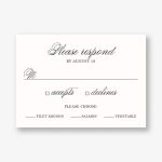 Black Tie Response Card