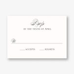 Calligraphy Flourish Response Card