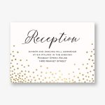Champagne Wedding Reception Card