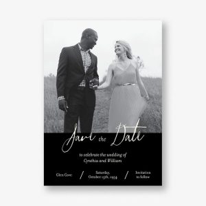 Romantic Photo on White Save the Date