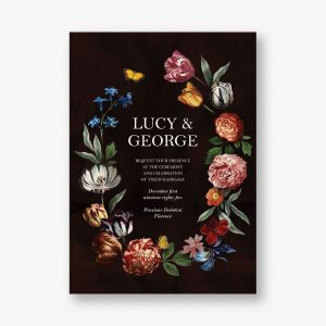 Midnight Bloom Wedding Invitation