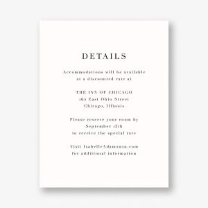 Chicago Information Card