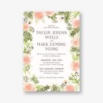 Painted Floral Wedding Invitation