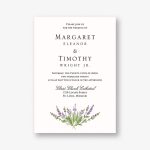 English Lavender Wedding Invitation