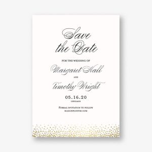 Champagne Border Save the Date