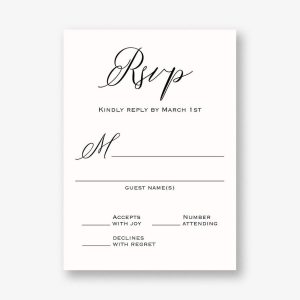 Champagne Response Card