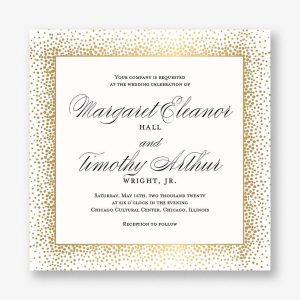 Champagne Border Wedding Invitation