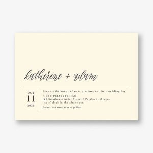 Contemporary Script Wedding Invitation