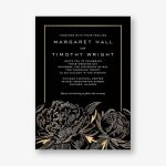 Gilded Peony Wedding Invitation
