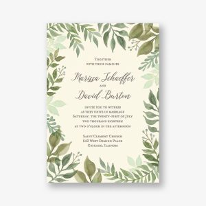 Watercolor Garden Wedding Invitation