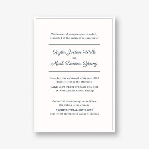 Delicate Border Wedding Invitation