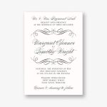 Calligraphy Flourish Wedding Invitation