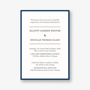 Hemingway Wedding Invitation