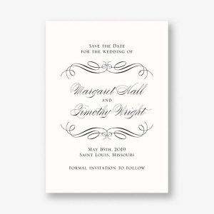 Calligraphy Flourish Save The Date