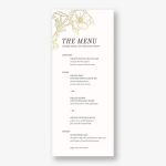 Gilt Floral Frame Menu