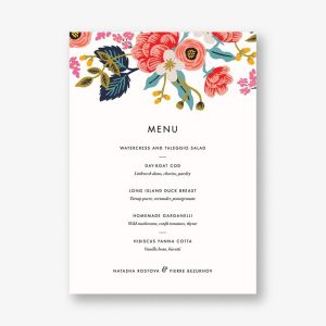 Birch Monarch Menu