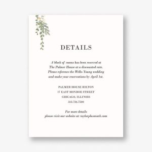 Greenery Wreath Information Card