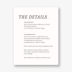 Gilt Floral Frame Information Card