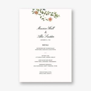 Fleurs Sauvages Menu
