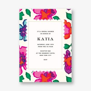 Floral Punch Bridal Shower Invitation