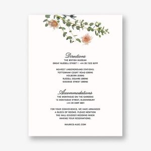 Fleurs Sauvages Information Card