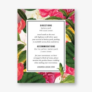 Lanai Floral Information Card