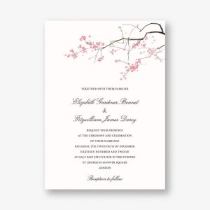 Japanese Cherry Wedding Invitation