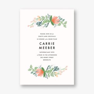 Primrose Garland Bridal Shower Invitation