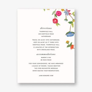 Stitched Floral II Information Card