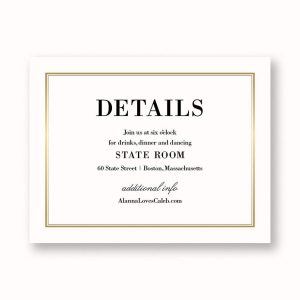 Pinstripe Border Information Card