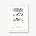 Pinstripe Border Wedding Invitation