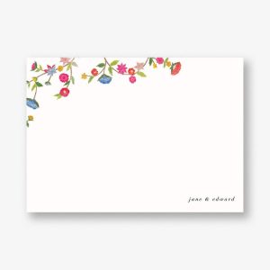 Stitched Floral II Stationery
