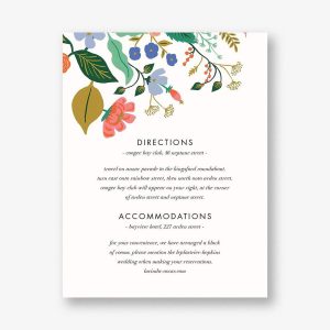 Pressed Wildflowers Information Card