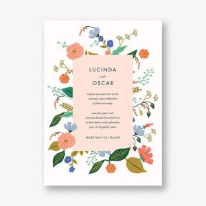 Pressed Wildflowers Wedding Invitation