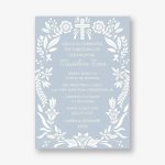 Floral Border Baptism Invitation