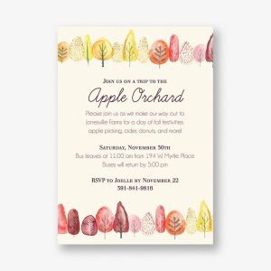 Fall Trees Party Invitation