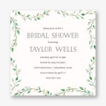 Greenery Wreath Border Bridal Shower Invitation