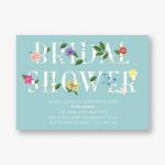 Floral Letters Bridal Shower Invitation