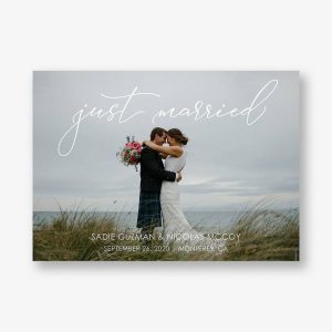 Just Married Wedding Announcement