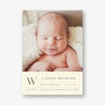 Modern Baby Block Birth Announcement