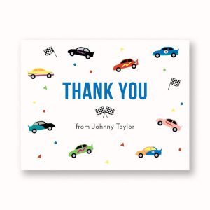 Racecars Thank You Notes
