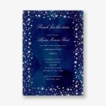 Silver Foil Reach For The Stars Graduation Party Invitation